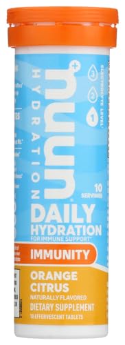 Nuun Immunity Orange Citrus Electrolyte Drink Tablets, 10 Tablets...