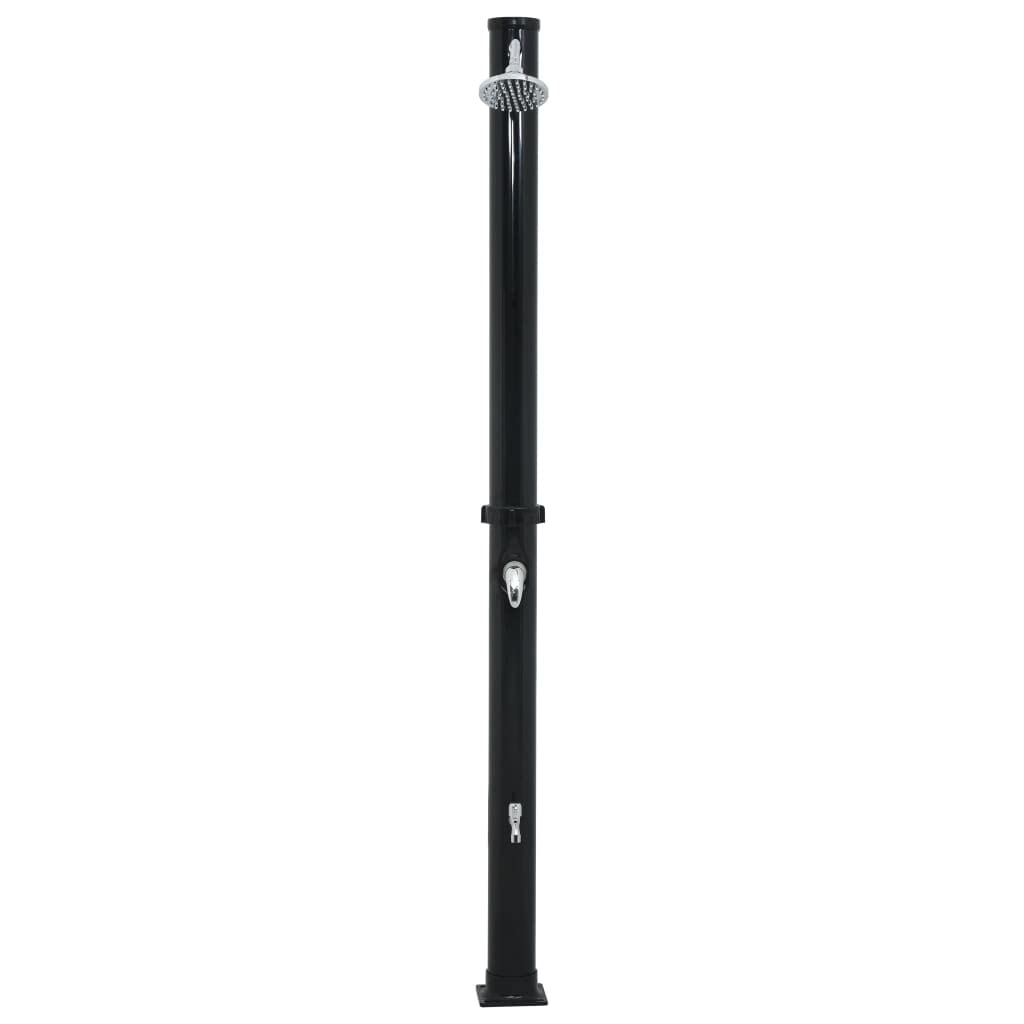vidaXL Doccia ad Energia Solare Ecologica a Risparmio Arredi per Esterni Accessori Giardino Piscina Sauna Idromassaggio Nera 220 cm 20 L