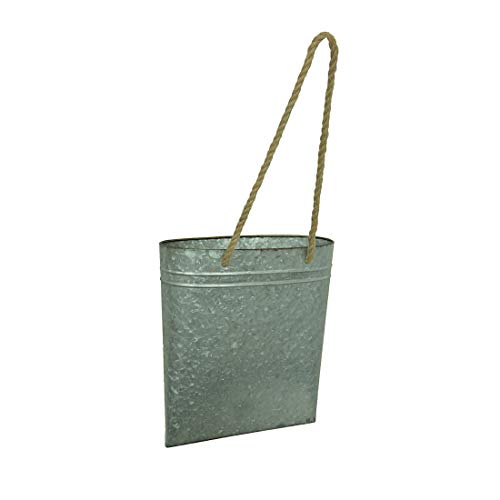 Zeckos Galvanized Metal Hanging Basket Set Of 2 Indoor/Outdoor Planters Western Décor #TOP3