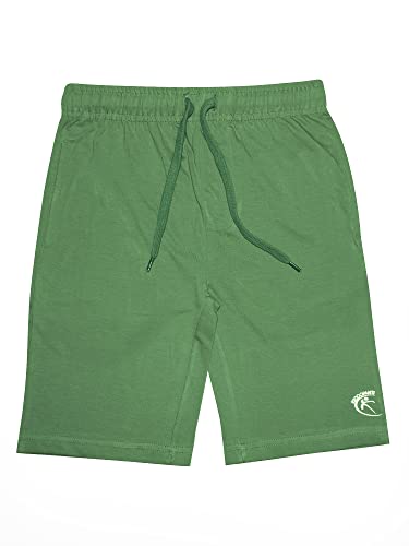Image of KiddoPanti Boys Solid Knee-Length Basic Short | 100% Cotton Knit Fabric | Comfortable Fit with Elastic Waistband and Functional Drawcord | 2 Front Pockets Half Pant | Boys Shorts