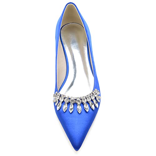 Women Slip-on Rhinestones Evening Dressy Pumps Wedding Prom Shoes Pointed Toe Wedding Flats4