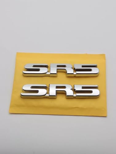 Image of 2pcs SR5 Fits for All 4 Wheel Drive Car Side Rear Tailgate Badge 3D Emblem Sticker Decal (Silver)