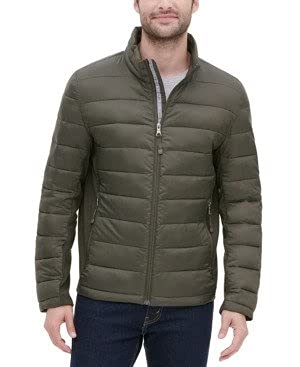 guess men's reversible puffer jacket