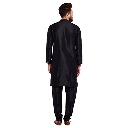 Image of SOJANYA (Since 1958 Men's Royal Blue Dupion Silk Kurta & Churidaar Pyjama
