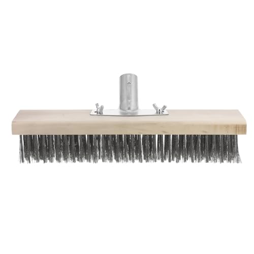STOBAZA Stainless Steel Wire Floor Brush Heavy Duty Scrubber for Hard Surface Cleaning