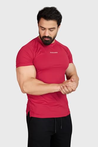 Image of FUAARK Men's Round Neck Slim Fit Gym Sports T-Shirt