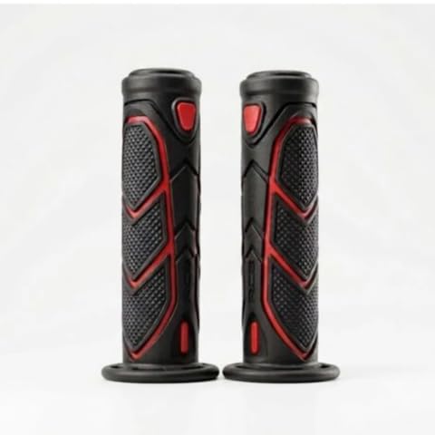 MPD-RCB 01HG032R Black RED Handle Grip Set of 2 usable Compatible Universal. Moto Planet-picture-27