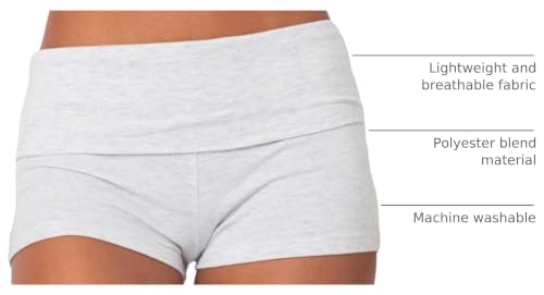 Image of KMBANGI Womens Fold Over Shorts Elastic Waist Y2k Lounge Shorts Foldover Cute Pajama Micro Bottoms Mini Shorts Sleepwear