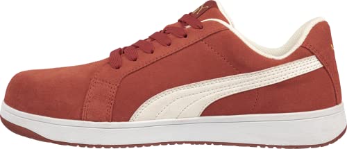 Image of Puma Women's Iconic Suede Composite Toe Industrial Shoe, Red Eh, 11
