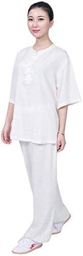 SENNIAN Tai Chi Suit Clothing Unisex Uniforms Kung Fu Martial Arts Sets Wing Chun Costumes Qi Gong Shaolin,White-XL