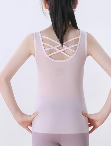 Happy Cherry Girl’s Seamless Bra Tank Top Padded Undershirts Teen Girls Long Bralette Camisoles 7-16 Years2