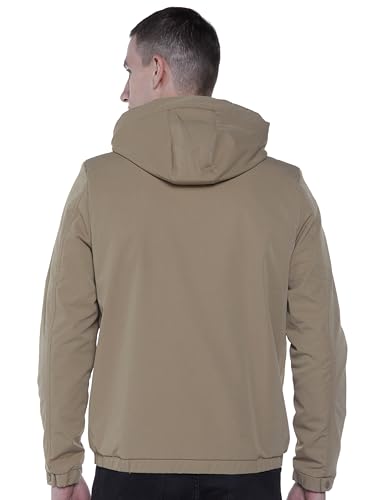 Image of Qube By Fort Collins Men's Regular Fit Lightweight Winter Jacket - Textured Fabric, Warm & Stylish Outerwear