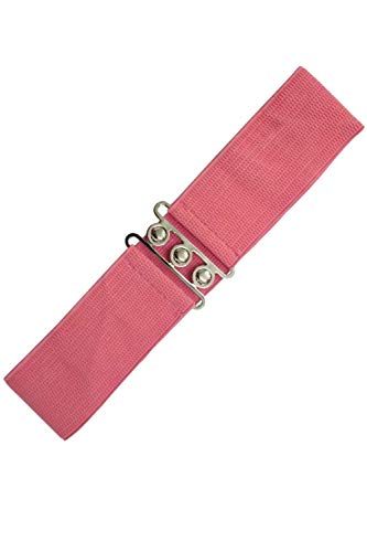 Banned Ceinture Large de Rétro Vintage Élastiquée - Corail (Small)