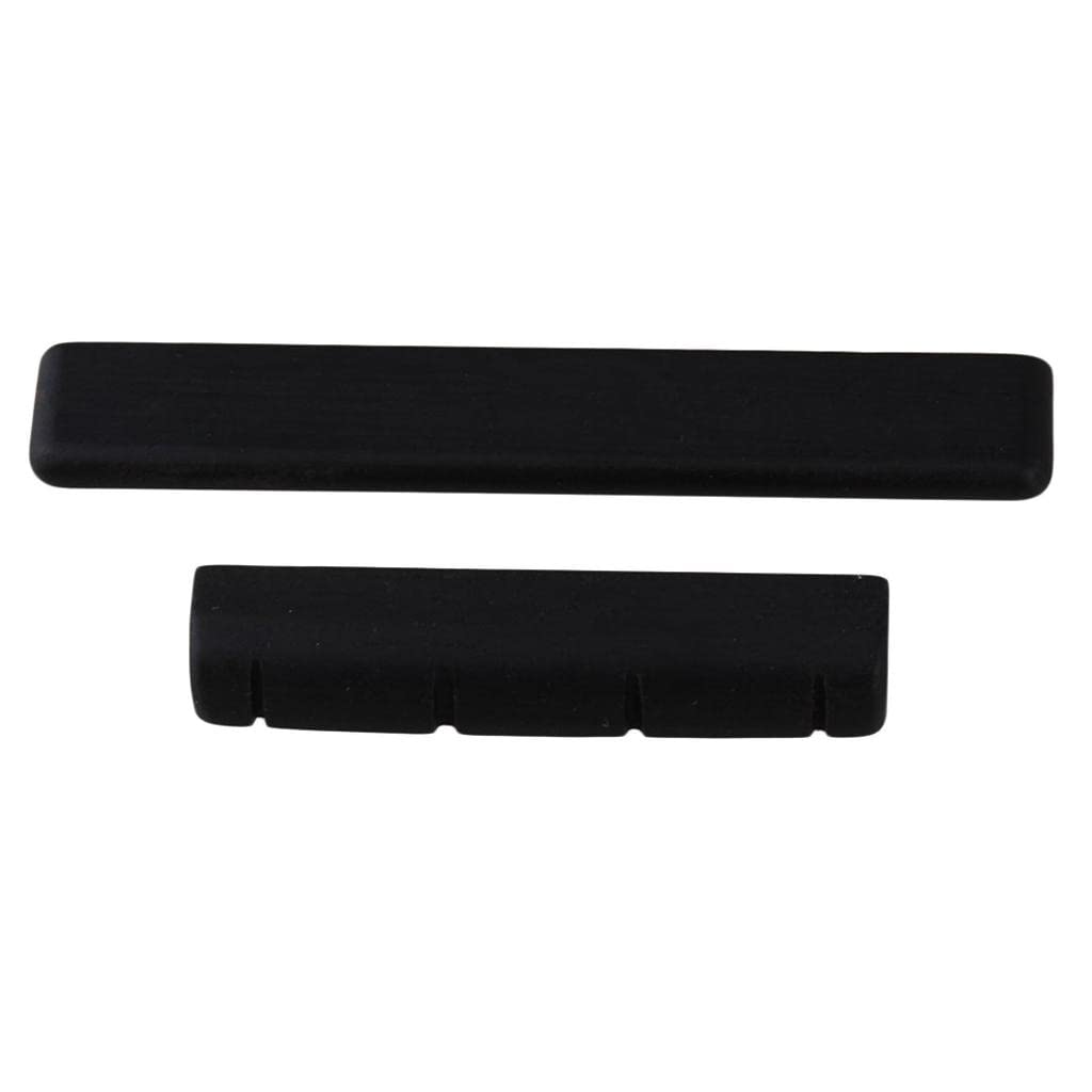 Generic Set of Acoustic Guitar Bridge Pins Saddle Nut Black