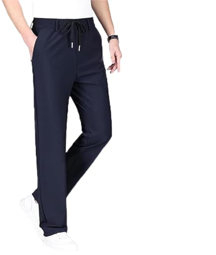 Ice Silk Mesh Panel Casual Pants, Mesh Irons Cooling Pants for Men Over 55, Quick Drying Breathable