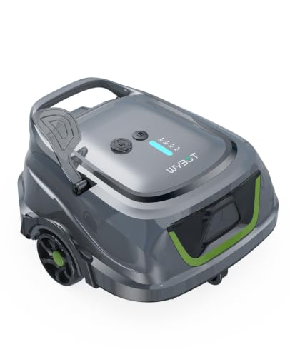 WYBOT A1/OS2010 Robot Piscina Inteligente, Doble Filtración, Autonomía 120 Min, Limpiafondos Piscina Potente Inalámbrico para sobre Suelo Y Planas, Elimina Residuos, Auto-Estacionamiento,Verde Salvia