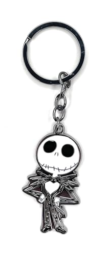 ディズニー ティム・バートン ナイトメアー・ビフォア・クリスマス キーチェーン, ガンメタル, 4x1x0.2のサムネイル