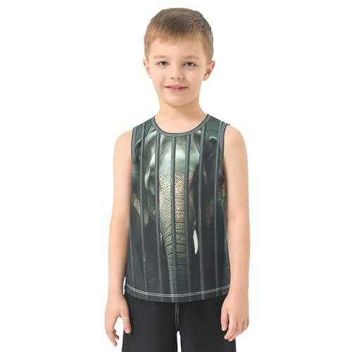 Boys Tank Top Shirts Elephant Animal Sleeveless T-Shirts Crew Neck for Kids Clothing Children2