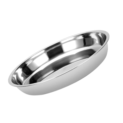 GREENADSCAPE Elegant Stainless Steel Dessert Plate Large Multi-purpose Barbecue Serving Plate