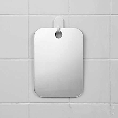 YueLove Fogless Shower Mirror,Anti Fog Shaving Mirror with Anti-Fog Spray Portable Wall Hanging Shower