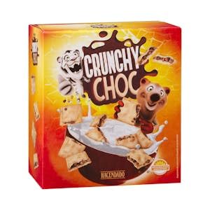Galletas Crunchy Choc Hacendado con arroz inflado chocolateado y chips de chocolate Caja 520 g Pack 2