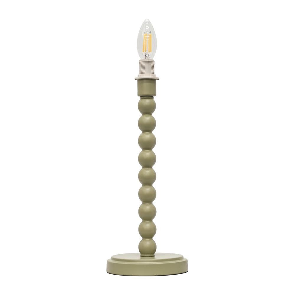 First Choice Lighting Bobbin Table Lamp Base - Green - 36.5cm