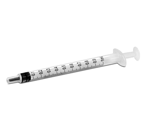 1ml oral syringe - 100 pack  luer slip tip no needle sterile individually blister packed - medicine administration for infants toddlers and small pets