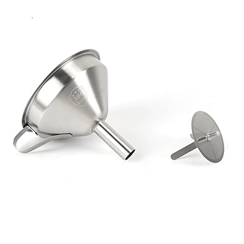 Funnel with Strainer, Stainless Steel Stainless Steel Funnel 3D Printer Accessories with 1 Funnel + 1 Filter for Convenient Dispensing of Resin consumables