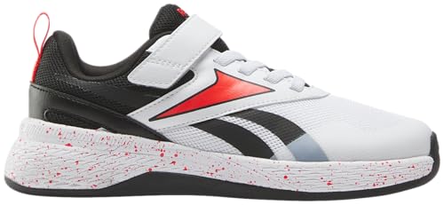 Reebok Kid's Nano Play Stretch Lace & Top Strap Sneaker, Breakaway Green/Grey 3/Black, Little Kid 11.5