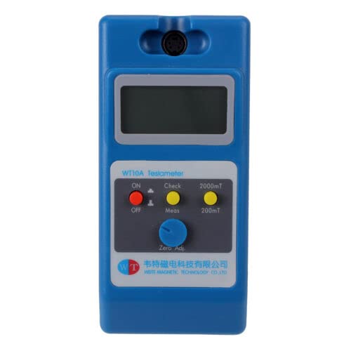 LCD Tesla Meter WT10A Gaussmeter Surface Magnetic Field Tester w/Ns Function