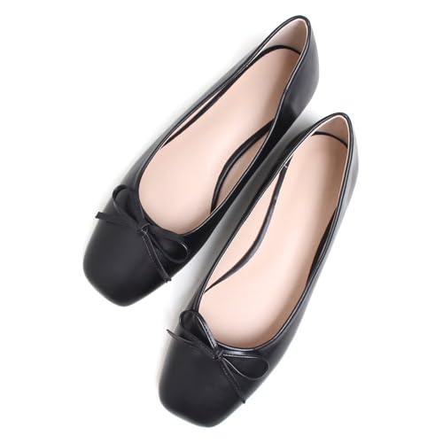 Image of Dear Time Women's Casual Foldable Ballet Flats Square Toe Ballerina Flats Shoes Comfortable