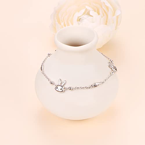 Image of Ladytree Bracelet for Women 925 Sterling Silver Cute Flying Bat /Blue Jay /Turtle /Bunny /Stingary /Octopus Charm Adjustable Bracelet Ocean Jewelry Gifts for Teen Girls Mother Wife Daughter Family