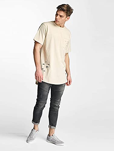 Urban Classics tè a Costine T-Shirt, Avorio (Sand