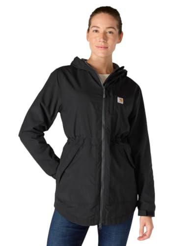 Carhartt Damen Rain Defender® Relaxed Fit, leichter Mantel, Schwarz, L