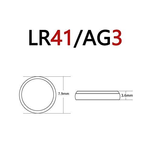 Pilas botón SKOANBE LR41 AG3 1.5V pack 20 unidades miniatura 3