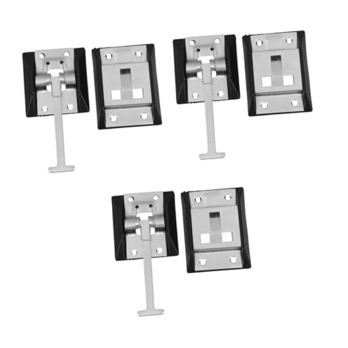 OSOLADY 3pcs Rv Trailer Door Latch Clip T-Style Door Holder Sturdy Metal Catch for Carbon Steel