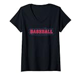 Photo Gallery donna baseball game softball ball fan player sport league maglietta con collo a v Photo Gallery donna baseball game softball ball fan player sport league maglietta con collo a v