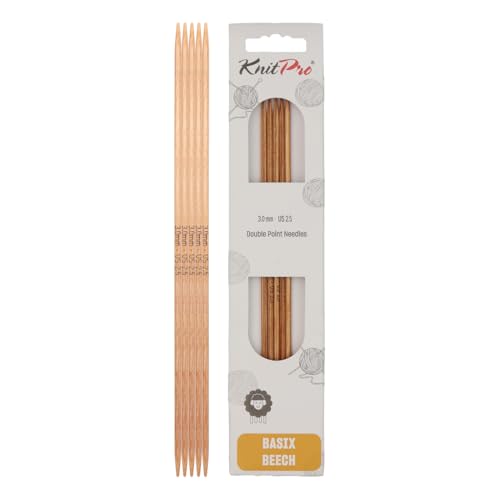 KnitPro Basix Beech Nadelspiele 8\" (20cm) | 3mm KnitPro Basix Beech Nadelspiele 8\" (20cm) | 3mm