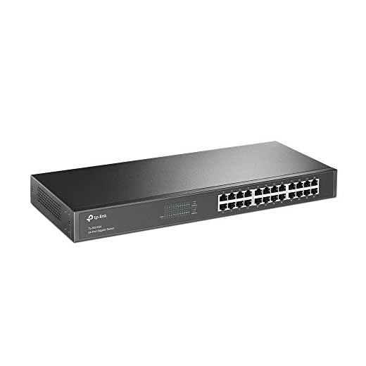 TP-Link TL-SG1024 24 Port Gigabit Ethernet LAN Switch (Plug&Play, 24 Gigabit Ports, auch 19 Zoll Rack-Montage, IGMP, energieeffizient, Metallgehäuse, Lifetime warranty) schwarz
