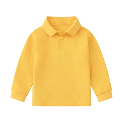 Girls' Long Sleeve Polo Shirt Classic Solid Color Soft School Uniform Top Comfortable Fit for Kids2