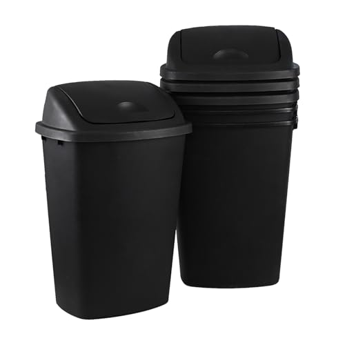 4 pack canecas de basura grandes con tapa basculante