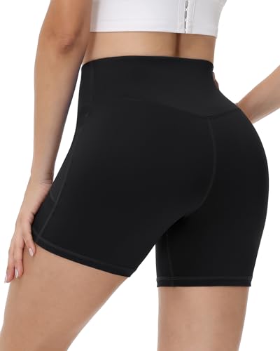 Runhit Biker Shorts Women with Pockets - 8''/5''/3'' High Waisted Yoga Workout Gym Spandex Tummy Control Shorts2