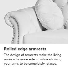 AVZEAR Modern Upholstered Accent Chair, Mid-Century Modern Armchair Single Sofa Chair, Tufted Lounge Reading Chair with Pillow for Living Room, Bedroom, Office (White)