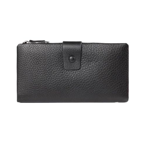 Handbags for Women Wallets Genuine Leather Money Clips Card Cases Purses Evening Bags (Black)