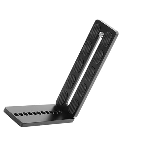 Pitadue Soporte en L para cámara, ajuste de placa de liberación rápida, agujeros de tornillo de 1/4 pulgadas para equipos de fotografía