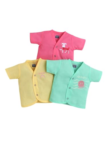 Image of POLKA TOTS Muslin Jhabla for Infants | New Born Baby Clothes 0-3 Months | Newborn Baby Dress | Muslin Jablas for 0-3 Months | Clothes Set 0-6 Months | Rompers for Newborn | Onesies for 0-3 M