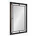 Kate and Laurel Audubon Farmhouse Wall Mirror, 24 x 36, Rustic Brown, Decorative Rectangle Mirror for Wall