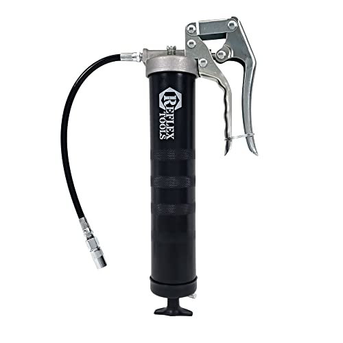 Reflex Tools PGG-001 Pistol Grip Grease Gun - Heavy Duty Precision Construction With Flexible Hose Manual Pump Lever And Ergonomic Pistol Grip thumb #3