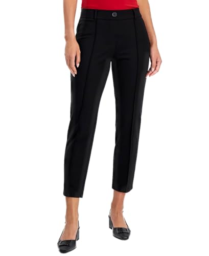 Kasper Women's Pull on Faux Fly Front Seamed Straight a3