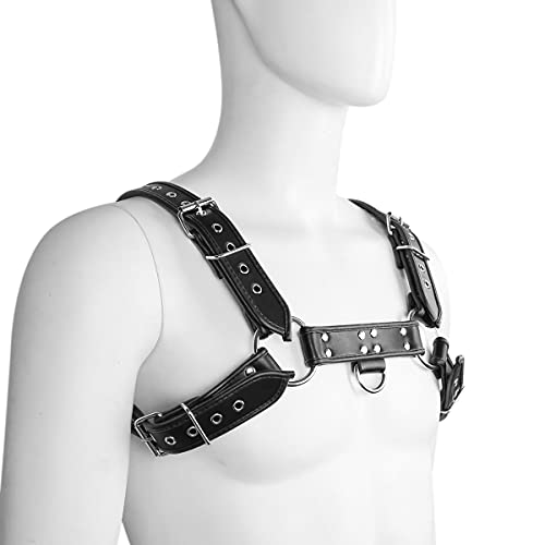 Adjustable Leather Body Chest Half Harness Punk Belt Clubwear Costume3